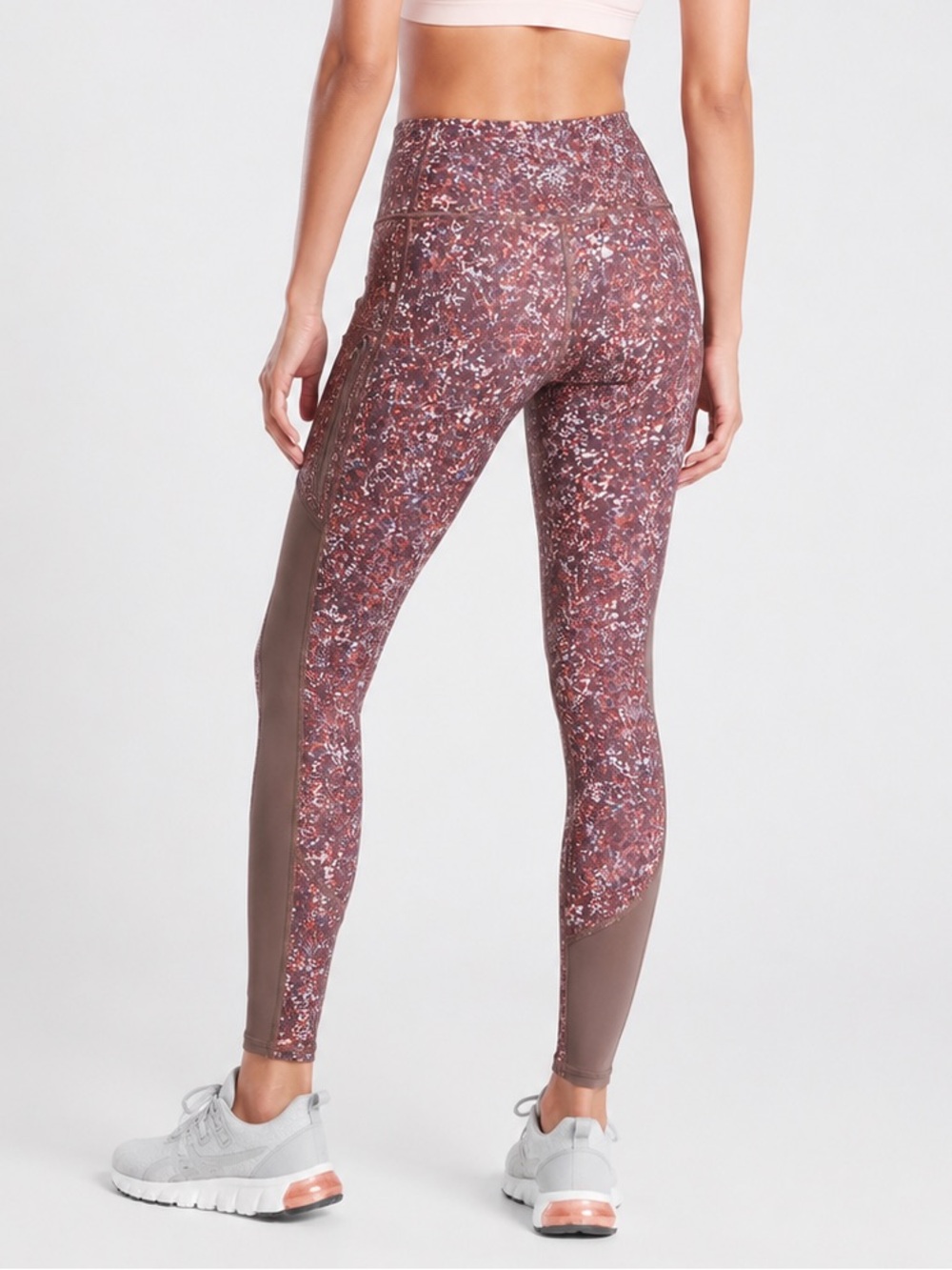 Athleta Rainier Printed Mesh Tight High Rise Leggings M NWT $98 - Picture 2 of 9